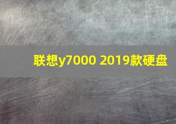 联想y7000 2019款硬盘